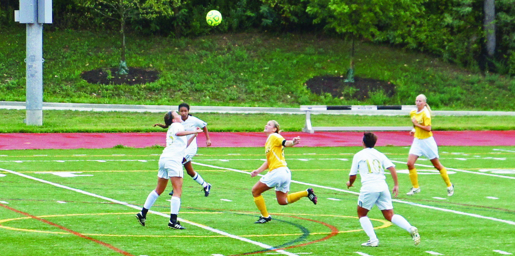 Soccer teams play Papp Stadium